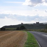 Dover Castle on the horizon