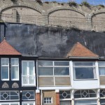 Look carefully and you can see the arch of the buttress/roadway through the window